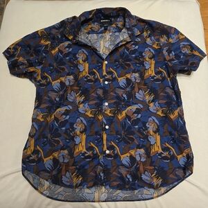 Bonobos Short Sleeve Floral Print Button Down Standard Fit XXL